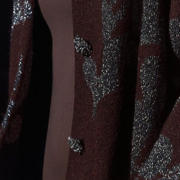 NWT ZARA Benla KNIT COAT WITH METALLIC THREAD SIZE S/M - Picture 8 of 9